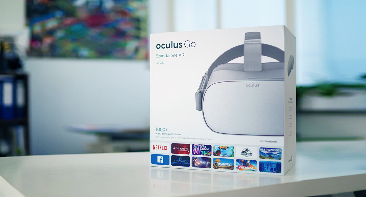 Oculus Go packaging box on the table